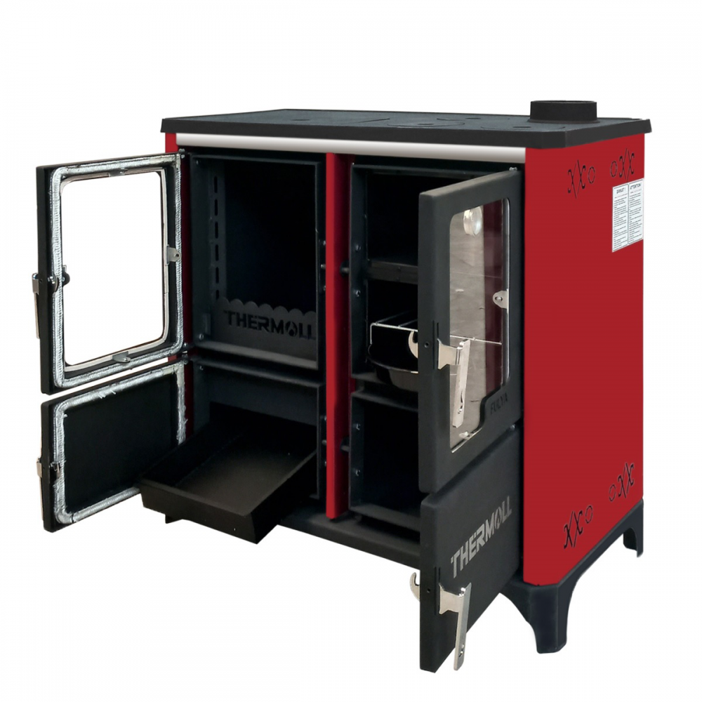 THERMOLL T-25 FULYA YATAY ŞÖMİNE FIRINLI KALORİFER SOBASI